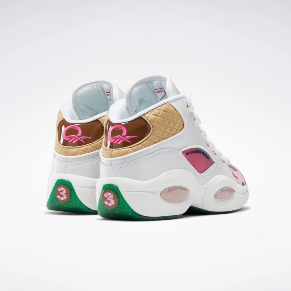 NWT REEBOK MEN'S CANDY LAND QUESTION MID BASKETBALL SHOES SIZE 9 - Picture 5 of 15